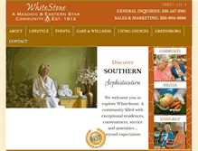 Tablet Screenshot of liveatwhitestone.org